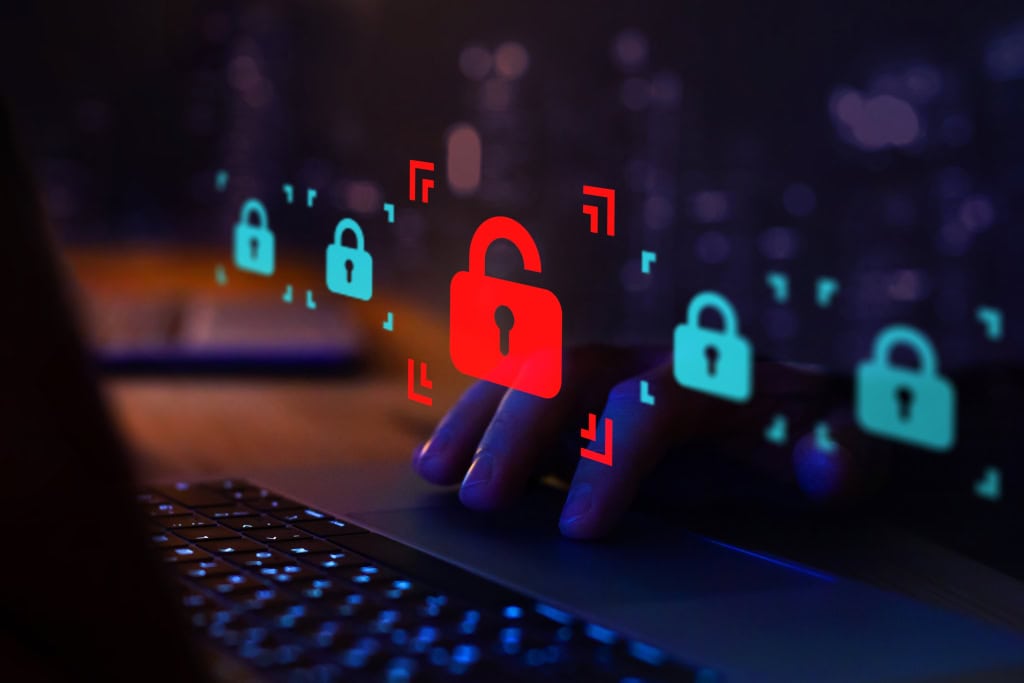 Hacker,Attack,Or,Security,Breach,,Cyber,Crime,Concept,,Data,Protection